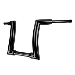 Guidons de Moto 12'' 14'' Noir Brillant en Fer pour <span class=keywords><strong>Harley</strong></span> Touring Softail Dyna <span class=keywords><strong>Breakout</strong></span> Low Rider Electra Glide CVO - Product Image 1