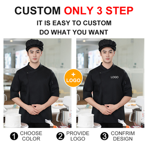 Vêtements de travail en coton élastique pour <span class=keywords><strong>la</strong></span> pâtisserie, uniforme personnalisé pour boulangerie, chef de pâtisserie, vêtements de travail à manches longues - Product Image 6