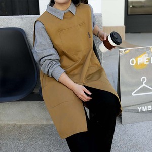 Work Apron Solid Color Stain Resistant For Restaurant Bar Adult Unisex Uniform - Product Image 5