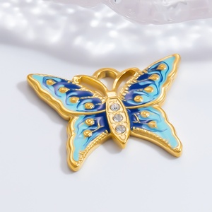 Colgantes y Dijes de Moda DIY para Mujer, Accesorios Geométricos Chapados en Oro de 18K, Colgante de Acero Inoxidable, Accesorios de Joyería - Product Image 3