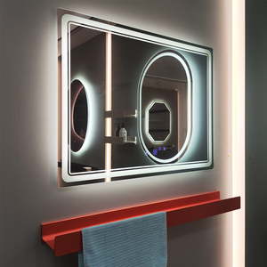 Modern <strong>Deep</strong> Built-In Illuminated LED Light Transformer Black Aluminum Hangers <strong>Floating</strong> <strong>Shelves</strong> for Living Room - Product Image 4