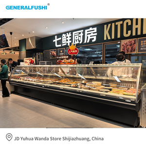 ตู้แช่เย็นแบบโค้งกระจกบานเลื่อนด้านหน้า GENERALFUSHI สำหรับซุปเปอร์มาร์เก็ต เหมาะสำหรับเนื้อสัตว์ - Product Image 5