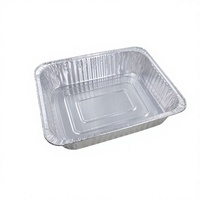 Couvercles en aluminium 9x13 pouces pour barquettes de cuisson jetables en PET de qualité alimentaire, demi-taille, robustes, 118 oz/3500 ml