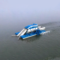 Robot autonome sans pilote pour la récolte des roseaux aquatiques, bateau de tonte pour le nettoyage des lacs et des rivières