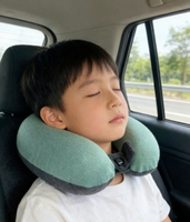 Oreiller en mousse à mémoire de forme pour enfants en forme de U, oreiller de voyage à récupération lente pour le soutien du cou et la sieste