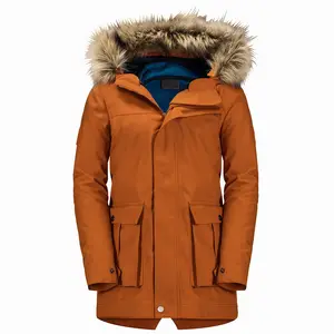 Boys' không thấm nước trùm đầu mưa áo khoác với có thể tháo rời Fleece lót 3 trong 1 cách Nhiệt Áo khoác mùa đông với lông mui xe