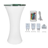 Ensemble de table et de chaises de bar à LED RVB changeant de couleur, batterie rechargeable, mobilier de fête pour club, pub
