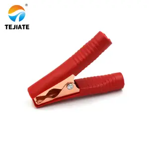 100A Electrical Crocodile Alligator Battery Insulated Clamp Connector Plastic Handle Test Alligator Clip For Electric Project