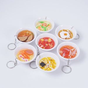 Wholesale New Simulation Food <b>Key</b> Chains Restaurant Noodles Keychain Custom Food Bag Pendant Car Accessories Decor Keyrings - Product Image 6