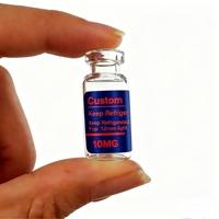 Étiquettes personnalisées en vinyle à faible MOQ, autocollants étanches pour flacons de 2 ml, 10 ml, 15 ml, pour contenants de poudre de peptides pharmaceutiques et cosmétiques