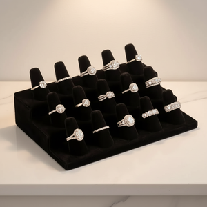 Retail Jewelry Counter Ring Display Stand Large Capacity Ring Display Tray for Jewelry Wholesale Business - Product Image 1