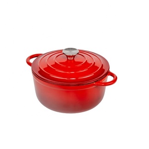 Rôtissoire en fonte <span class=keywords><strong>Cocotte</strong></span> Ronde 5L Noir 26cm Batterie de cuisine Marmite Casserole en fonte Fer à repasser - Product Image 6