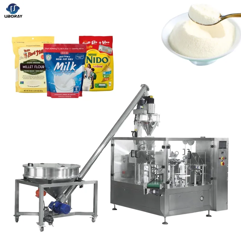 Otomatik Stand Up fermuar kese albümü Vitamin Protein zerdeçal Maca süt tozu paketleme makinesi