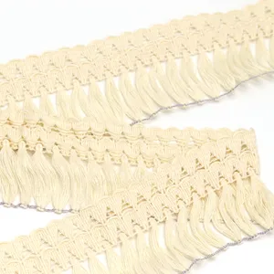 6,5 Cm breite schöne Baumwoll-Zange Frans für Schal Hüte Taschen Bettwäsche Vorhänge Dekoration