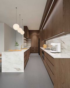 أثاث مخصص من قشرة خشب الجوز الأسود الطبيعي بتصميمات عصرية فاخرة وألوان قابلة للتخصيص للفلل - Product Image 4