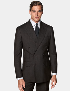 Abiti da Uomo Business <span class=keywords><strong>Doppiopetto</strong></span> in Lana Nera di Alta Gamma Personalizzati Traspiranti e Antistatici con Chiusura a Cerniera - Product Image 1