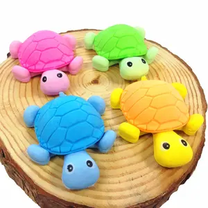 新研究橡胶擦除个性化礼物为儿童定制可爱的乌龟风格橡皮擦