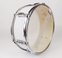 Ventes chaudes Tambour de marche professionnel de 14 pouces - Coque en bois épaissi avec support, Tambour de terrain pour défilé et orchestre