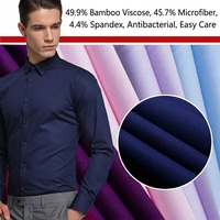 Tissu Antibactérien Teint et Tissé 49,9% Fibre de Bambou 45,7% Microfibre 4,4% Spandex Facile d'Entretien pour Hommes/Femmes/Garçons/Filles - Idéal pour le Monde des Affaires