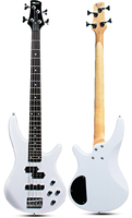 Gitar Minsine IB 4-String 3 Single Coil Pickup Body Basswood Neck Maple Fingerboard Rosewood Hardware Chrome Gitar Kelas Atas