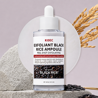 Sérum Exfoliant à l'Extrait de Riz Naturel, Ampoule Visage Hydratante, Nettoyante et Raffermissante pour une Peau Lisse