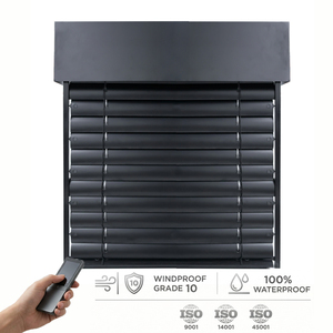 Tende Veneziane Esterne Motorizzate in Alluminio, Sistema di Ombreggiatura Intelligente Impermeabile e Antivento per Patio, Pergola, Villa, Personalizzabile - Product Image 2