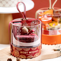 Boîte à bonbons de mariage élégante en acrylique ronde avec couvercle, porte-délices pour rassemblements romantiques et événements spéciaux