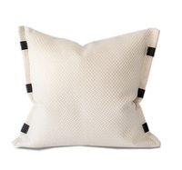 2025 moderne luxe PU cuir Patchwork lombaire housse de coussin maison canapé décor taie d'oreiller
