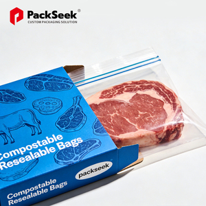 Bolsas de Plástico Transparente BOPP con Cierre Hermético para Congelador, Bolsas Reutilizables para Almacenamiento de Alimentos para la Conservación de la Frescura, Venta al por Mayor - Product Image 1