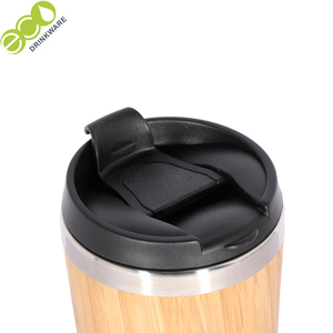 GB8020 450ML/15OZ logotipo personalizable doble pared de aislamiento térmico de la botella de agua de vaso de Bambú - Product Image 2