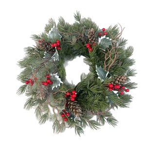34cm Plastic Artificial Christmas <b>Wreath</b> Door Decoration Christmas Style Factory Wholesale - Product Image 6