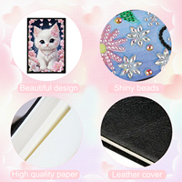 Kit de Cuaderno de Pintura de Diamantes 5D, Set Completo de Manualidades con Diamantes de Imitación, Libro de Arte de Diamantes en Blanco para Manualidades Hechas a Mano