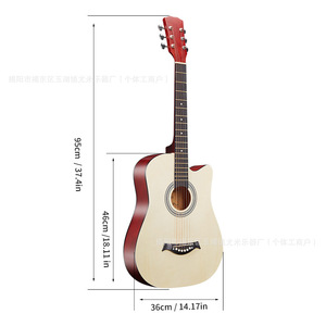 Juego de guitarra acústica Tietope de 38 pulgadas con estuche, afinador, capo, púas y cuerdas para principiantes - Product Image 2