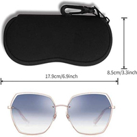 Étui rigide en néoprène personnalisé avec logo pour lunettes de soleil, étui de protection pour lunettes de vue, idéal pour la plage, la piscine, les vacances en plein air