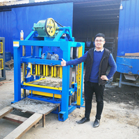 Petit pavé manuel Qtj4-40 béton creux ciment route pavé solide bloc brique fabrication moulage presse Machine