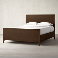 Lit de luxe en bois pour intérieur, ensembles de meubles de chambre à coucher, lit plateforme king size en bois