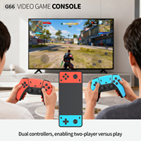 Console de jeu portable rétro G66 Arcade, manette de jeu sans fil 2,4 GHz, stick de jeu 4K intégré, 10001-15000 jeux intégrés, X2 64 Go extensible