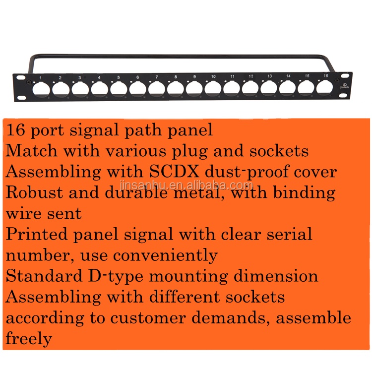 Jinsanhu Высокое качество 12 16 каналов патч-панель для аудио