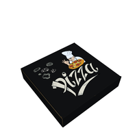Fabricant, vente en gros, boîte à pizza en papier noir personnalisée, prix bas, écologique, boîte à pizza en carton ondulé de 8, 10, 12 pouces avec logo