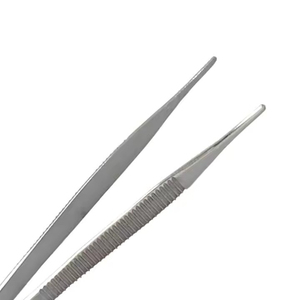 แหนบสแตนเลสขนาดใหญ่แบบใช้ซ้ำได้ แหนบสำหรับผ่าตัด แหนบฟันตรง - Product Image 4