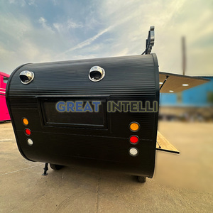 New <b>Design</b> food van Wooden Outdoor kitchen Vintage Coffee Food Cart Small With Tow Portable <b>bbq</b> Bar Mobile food trucks - Product Image 4