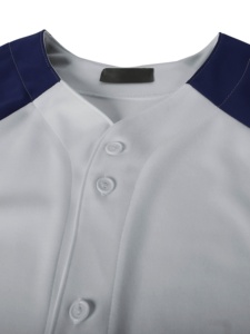 Venta al por mayor transferencia de calor personalizado impreso transpirable camisetas de béisbol de poliéster de gran tamaño uniformes camisas antibacterianas de secado rápido - Product Image 3
