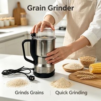 Moulin Électrique Portable Domestique en Acier Inoxydable pour Herbes, Poivre, Noix et Café