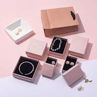 Estuche de Joyería Rectangular de Lujo A1, Cartón Mate con Terciopelo, Logotipo Personalizado, Ajuste Preciso, Juego de Joyas de Herencia