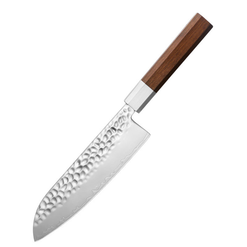 Couteau Santoku marron