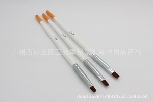 Lot de 3 pinceaux à ongles en acrylique, plats, pour la peinture au gel, avec manche doré, pour l'application de gel UV coloré - Product Image 6