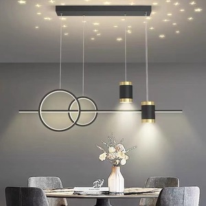 Lampu Gantung Minimalis Nordik Desainer Mewah dengan Pencahayaan Emas Besi LED Modern untuk Ruang Makan - Product Image 5