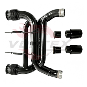 Kit d'échappement complet droit noir Vortex SS304 avec collecteur et silencieux pour McLaren 720S 765LT 4.0T V8 2017-2023 – Kits de tuning à montage direct - Product Image 5