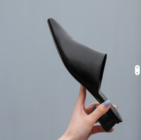 Sandales plates en cuir véritable de haute qualité pour femmes, style mules décontractées, printemps-été, couleur blanche