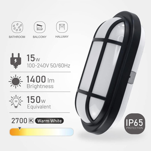 Lampe ovale LED étanche en gros, 15W, 20W, pour éclairage en vrac - Product Image 5